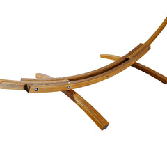 Hengda Hängematten mit Gestell Outdoor Holz Hängematte mit Dach Hängemattengestell 200×150cm, Hängesessel 2 Personen Belastbarkeit 200kg