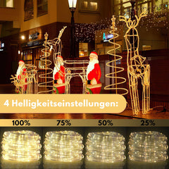 hengda LED Lichterschlauch Aussen mit Fernbedienung und Timer