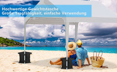 Hengda Pavillon Gewichte 4er Set Gewichtssäcke Sandsäcke Pavillonstandfüße Schwarz