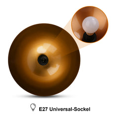 Hengda 2x Retro Pendelleuchte, Vintage Industrielle LED Hängelampe für max 60W, Ø 30cm (Ohne Leuchtmitte)