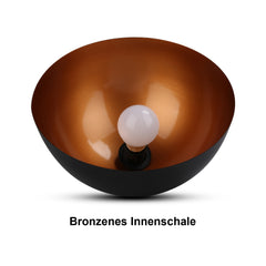 Hengda 2x Retro Pendelleuchte, Vintage Industrielle LED Hängelampe für max 60W, Ø 30cm (Ohne Leuchtmitte)