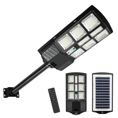 Hengda 300W/400W Straßenlampe Solar Straßenlaternen mit Fernbedienung Strassenlaterne LED Außen Wasserdichtes Solar Flutlichter 6500k Kaltesweiß IP67 Wasserdicht Solarlampen Outdoor Hof Garage [Energieklasse F]