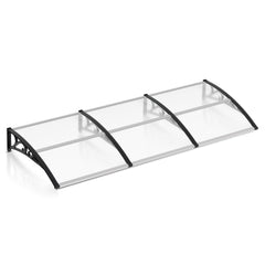 Hengda Vordach für Haustür, 5 mm Überdachung, Transparentes Pultbogenvordach, Polycarbonat Pultvordach, Türdach für draußen