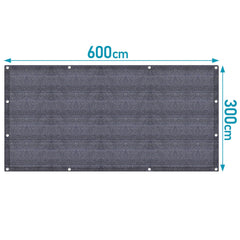 Hengda Vorzeltteppich Outdoor Camping Teppich Zeltteppich HDPE Zeltunterlage Campingteppich Campingmatte Grau Blau