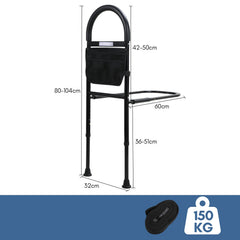 Hengda Aufstehhilfe Bett, Aufstehhilfe Bett Senioren, mit Sensorlich, Aufstehhilfen mit Lagerung Tasche, Aufstehhilfe Höhenverstellbarer, Haltegriffe für Senioren