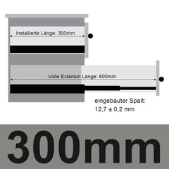 Hengda Schubladenschienen 250 - 550 mm, Schubladen  Schienensystem mit Selbsteinzug, Teleskopschiene vollauszug Schubladenauszüg, Kugelführung, Tragkraft 35 Kg