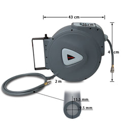 Hengda Schlauchaufroller Automatik Trommel Wasserschlauch Druckluftschlauch 10/20/30m Druckluftschlauch Aufroller Schlauchtrommel Wasser