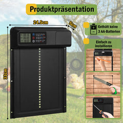 Hengda Automatische Hühnerklappe, Hühnertür Automatischer Türöffner, Elektrische Hühnerklappe, mit Wasserdicht Großes Display, Timer