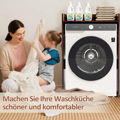Hengda Waschmaschinenschrank für Waschmaschine Wäschetrockner, Waschmaschinenschrank Überbauschrank, Waschmaschinenregal