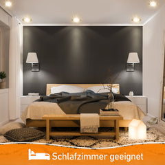 Hengda 3W LED Einbaustrahler, Warmweiß/Kaltweiß Einbau-Spots Schwenkbar, 230V Flach Einbauleuchten, Deckenspots, Deckenstrahler