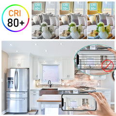 Hengda 3W LED Einbaustrahler, Warmweiß/Kaltweiß Einbau-Spots Schwenkbar, 230V Flach Einbauleuchten, Deckenspots, Deckenstrahler