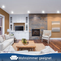 Hengda 3W LED Einbaustrahler, Warmweiß/Kaltweiß Einbau-Spots Schwenkbar, 230V Flach Einbauleuchten, Deckenspots, Deckenstrahler