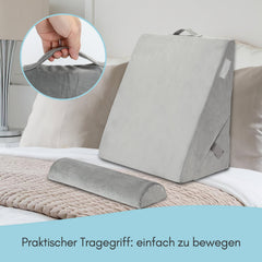Hengda Lesekissen Keilkissen Dreieck Rückenkissen Multifunktional Nackenrolle für Bett Sofa Büro