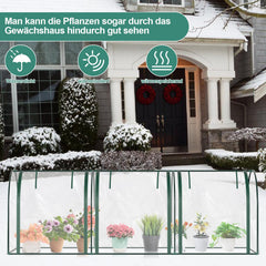 Hengda Foliengewächshaus Frühbeet Transparent PVC, Gemüse Tomatenhaus Gewächhäuser mit Reißverschluss 270 × 90 × 90cm