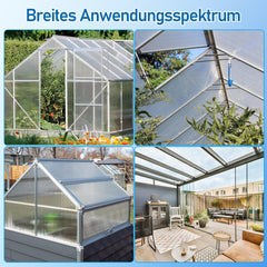 Hengda 14x Polycarbonat Hohlkammerstegplatte Doppelstegplatte UV-beständigen Stegplatte Gewächshausplatte Für Gewächshaus Gartenbau Carports 60.5 x 121cm, 4mm | 10,25 m², Transparent