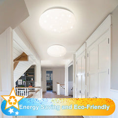 Hengda 24W Led Deckenleuchte Dimmbar, Sternenhimmel Deckenlampe, mit Fernbedienung, 2160LM, 2700-6500K, IP44