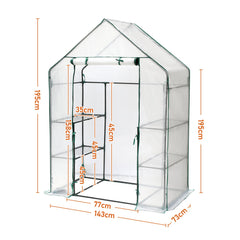 Hengda Foliengewächshaus Gewächshaus Begehbares Gartenhäuschen Tomatenhaus