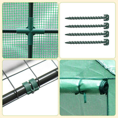 Hengda Foliengewächshaus Gewächshaus Begehbares Gartenhäuschen Tomatenhaus