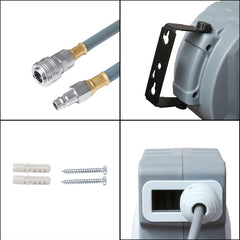 Hengda Schlauchaufroller Automatik Trommel Wasserschlauch Druckluftschlauch 10/20/30m Druckluftschlauch Aufroller Schlauchtrommel Wasser