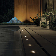 Hengda Bodeneinbaustrahler Aussen  Warmweiß Runde Bodenstrahler, 3W IP67 WasserdichtBodenleuchte aus Edelstahl für [Energieklasse G]