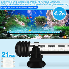 Hengda LED Aquarium Beleuchtung18cm-112cm Aquarium Lampe RGB Aquariumleuchte
