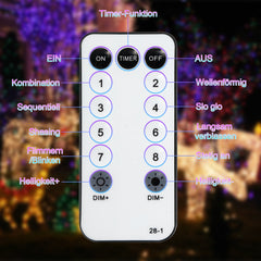 hengda LED Lichterschlauch Aussen mit Fernbedienung und Timer