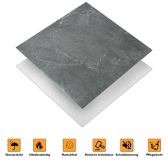 Hengda PVC Bodenbelag Selbstklebend, Vinylboden, Vinyl Laminat, 30x30cm