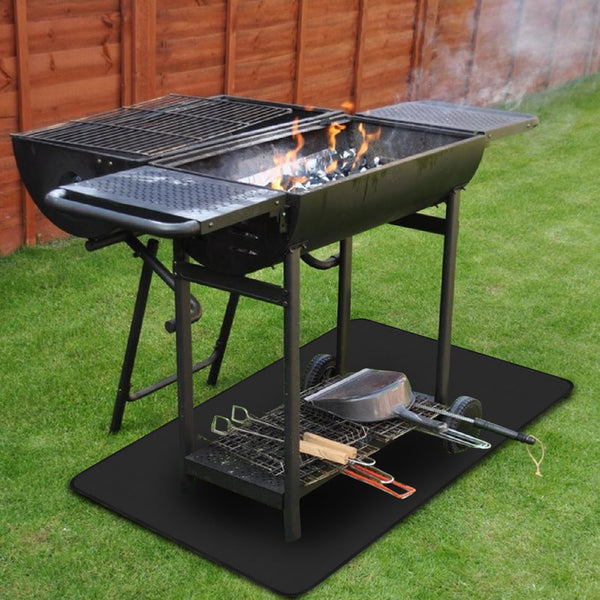 Hengda Grillmatten, Grillmatte Grillmatten für Gasgrill, Grillschutzmatte für Holzkohle, Extra Große Outdoor BBQ Matte, Bodenmatte Grill Matten für Gasgrill