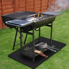 Hengda Grillmatten, Grillmatte Grillmatten für Gasgrill, Grillschutzmatte für Holzkohle, Extra Große Outdoor BBQ Matte, Bodenmatte Grill Matten für Gasgrill
