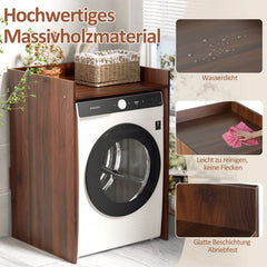 Hengda Waschmaschinenschrank für Waschmaschine Wäschetrockner, Waschmaschinenschrank Überbauschrank, Waschmaschinenregal