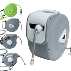 Hengda Schlauchaufroller Automatik Trommel Wasserschlauch Druckluftschlauch 10/20/30m Druckluftschlauch Aufroller Schlauchtrommel Wasser