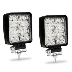 Hengda 48W LED Arbeitsscheinwerfer, IP67 Wasserdicht Rechteck Zusatzscheinwerfer, 12V 6500K LED Scheinwerfer, Rückfahrscheinwerfer