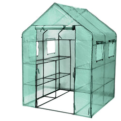 Hengda Foliengewächshaus Gewächshaus Begehbares Gartenhäuschen Tomatenhaus