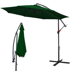 Hengda Sonnenschirm Alu Ampelschirm mit Kurbelvorrichtung Sonnenschirm UV-Schutz & Wasserabweisende Gartenschirm