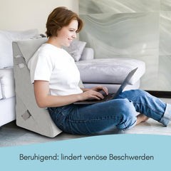 Hengda Lesekissen Keilkissen Dreieck Rückenkissen Multifunktional Nackenrolle für Bett Sofa Büro
