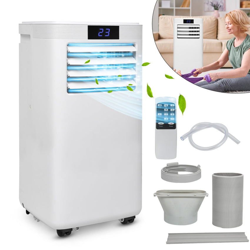 Hengda 9000 BTU mit Wifi Mobile Klimaanlage Klimagerät Entfeuchter Abluftschlauch