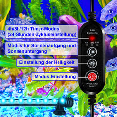 Hengda LED Aquarium Beleuchtung18cm-112cm Aquarium Lampe RGB Aquariumleuchte
