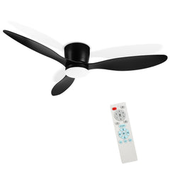 Hengda Deckenventilator Mit Beleuchtung, 132cm, LED Ventilator Deckenlampe, Umkehrsfunktion, 6 Geschwindigkeiten