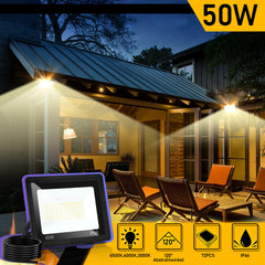 Hengda LED Strahler Außen Dimmbar, LED Fluter 3000K/4000K/6500K, IP66 Wasserdicht Scheinwerfer (kein Stecker)