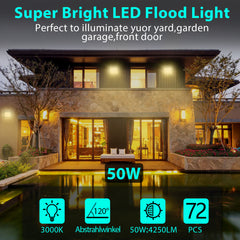 Hengda LED Strahler, 20/30/50/100W LED Fluter, Warmweiß/Kaltweiß Außenstrahler, IP66 Scheinwerfer (kein Stecker)