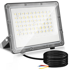 Hengda LED Strahler Außen, Fluter 6000k Kaltweiß, IP65 Wasserdicht Aussenstrahler, Scheinwerfer (Kein Stecker)