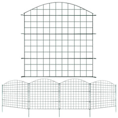 Hengda Teichzaun Gartenzaun Steckzaun, Zaunelemente metall Gitterzaun Set ür den Garten, Freigehege