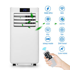 Hengda 9000 BTU mit Wifi Mobile Klimaanlage Klimagerät Entfeuchter Abluftschlauch