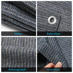 Hengda Vorzeltteppich Outdoor Camping Teppich Zeltteppich HDPE Zeltunterlage Campingteppich Campingmatte Grau Blau