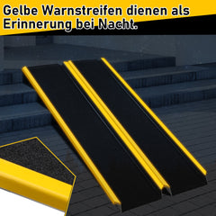Hengda 2 Stück Auffahrrampe, 118cm Alu Rollstuhlrampe, Laderampe Tragfähigkeit 300kg