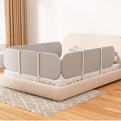 Hengda Bettgitter Rausfallschutz Klappbar, 120/150/180cm, Höhenverstellbar, Bettschutzgitter, Tragbar Kinderbettgitter