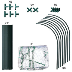 Hengda Foliengewächshaus Frühbeet Transparent PVC, Gemüse Tomatenhaus Gewächhäuser mit Reißverschluss 270 × 90 × 90cm