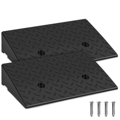 Hengda 2 Stück Auffahrrampe Gummi, Bordsteinrampe, Rollstuhlrampe 49x30x11cm