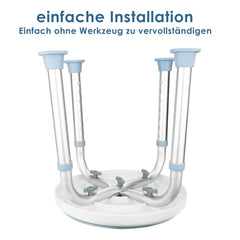 Hengda Duschhocker für Senioren, 360°Drehbarer Runder Badhocker, höhenverstellbarer,Rutschfester Badezimmerhocker,Duschhilfe，belastbar bis 136 kg