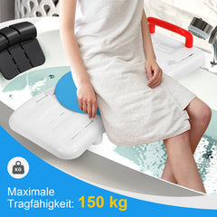 Hengda Badewannenbrett mit Griff und Seifenablage 69x28cm Einstellbar 41-62cm, Badewannensitz Erwachsene Senioren, Sitzbrett für Badewanne Duschbrett max 150KG Badebrett